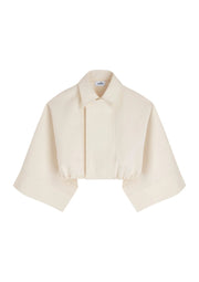 ALMA Mini - Cropped cotton-linen shirt