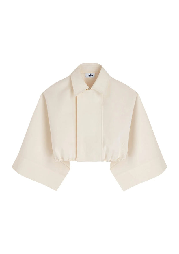 ALMA Mini - Cropped cotton-linen shirt
