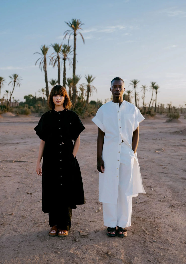 MOORI - Cotton-linen kaftan