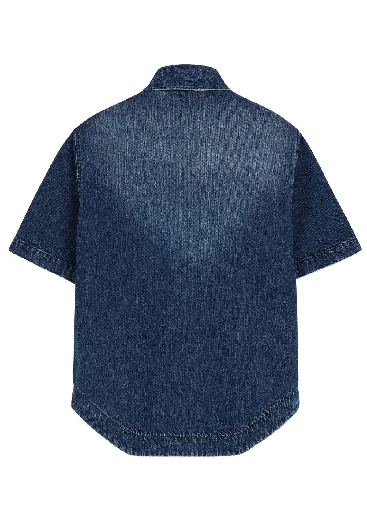 SOMER - Boxy overshirt in washed denim