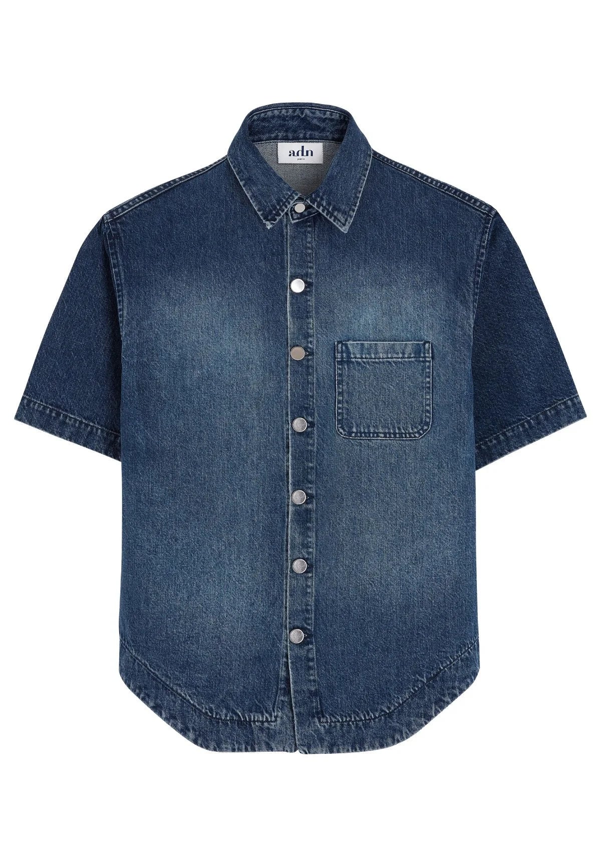 SOMER - Boxy overshirt in washed denim