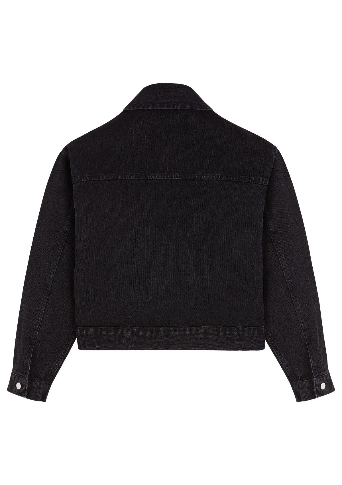 CORTO - Cropped jacket in washed denim