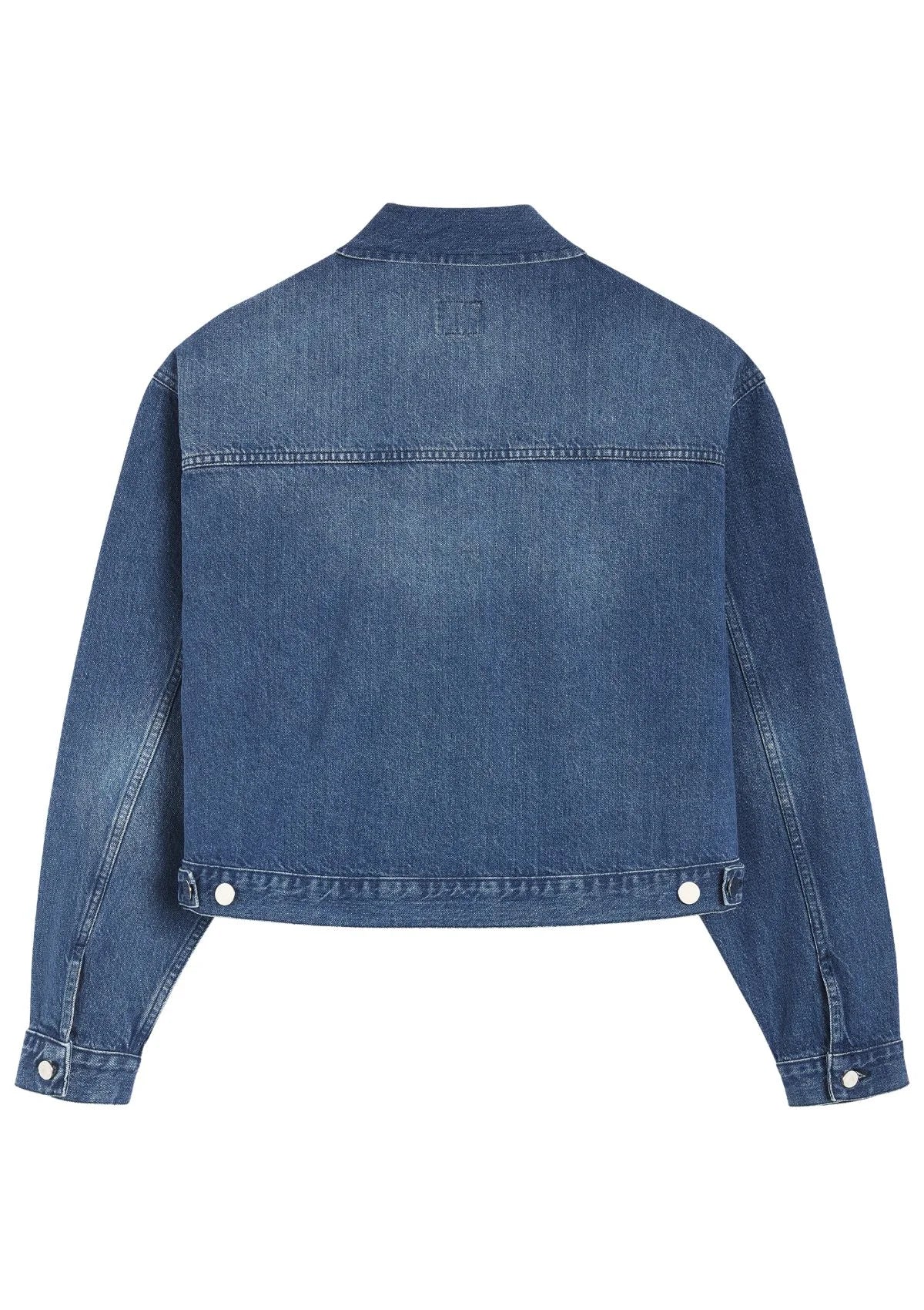 CORTO - Cropped jacket in washed denim