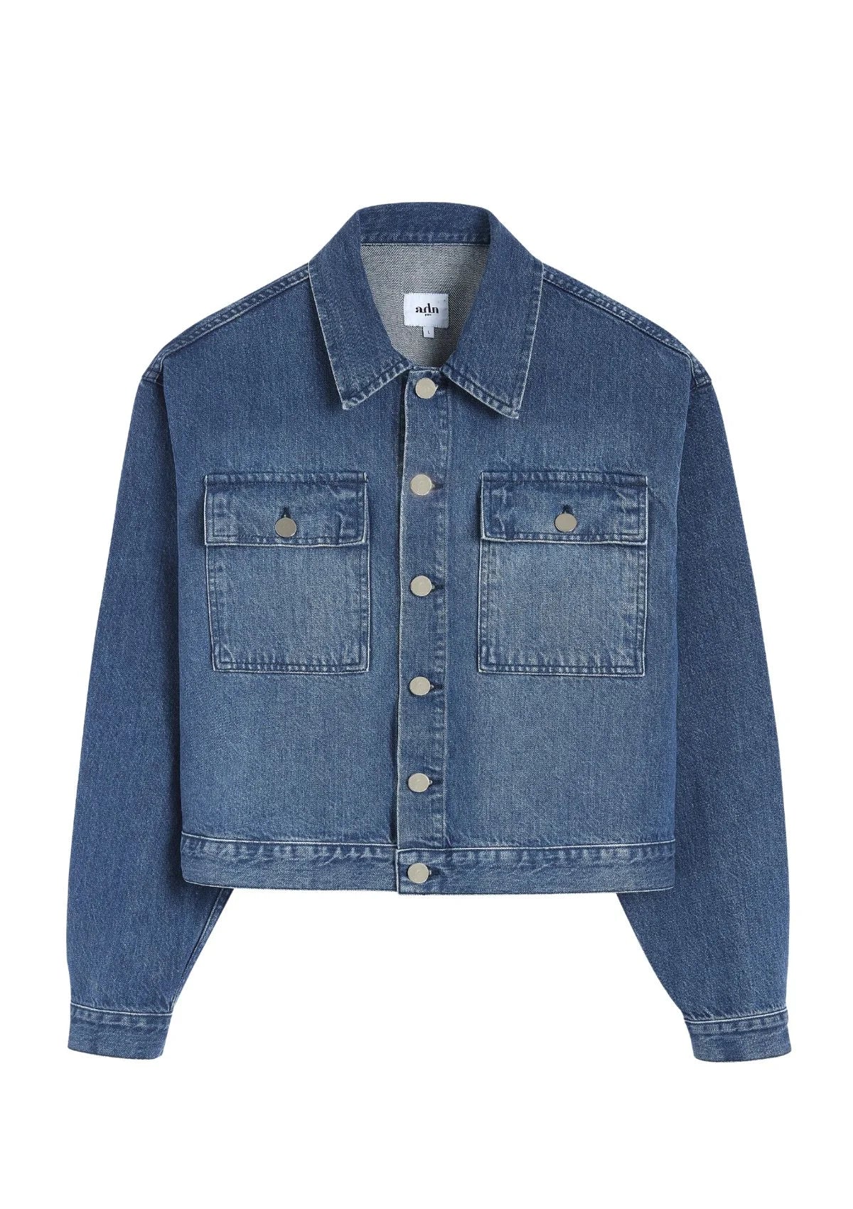 CORTO - Cropped jacket in washed denim