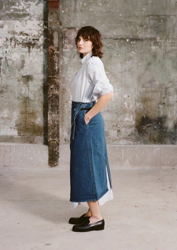 FALDA - Denim skirt