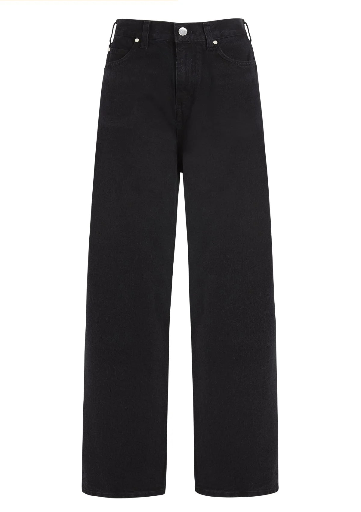 LARS - Wide leg jeans in washed denim