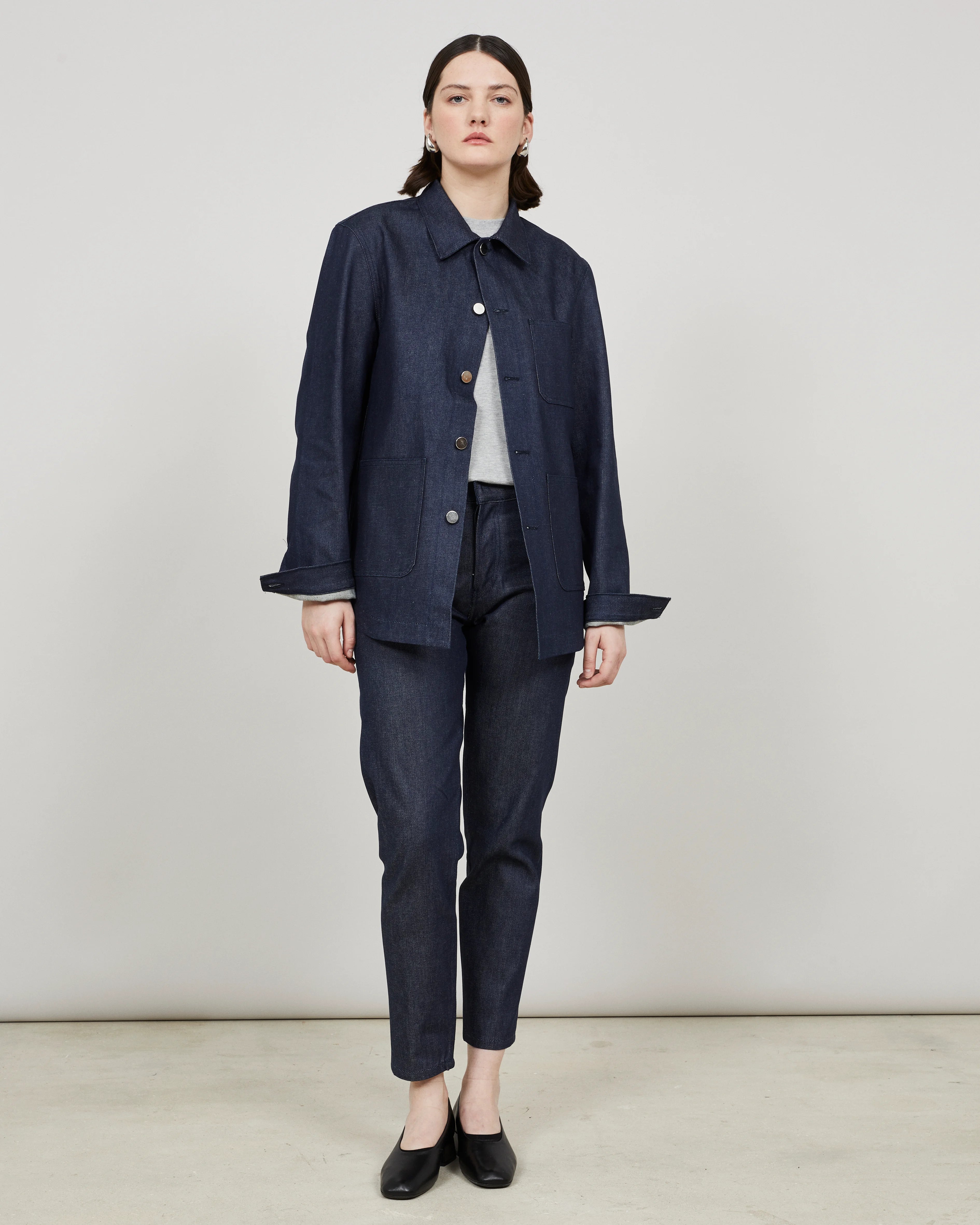 GENESIS - Workwear jacket in indigo denim