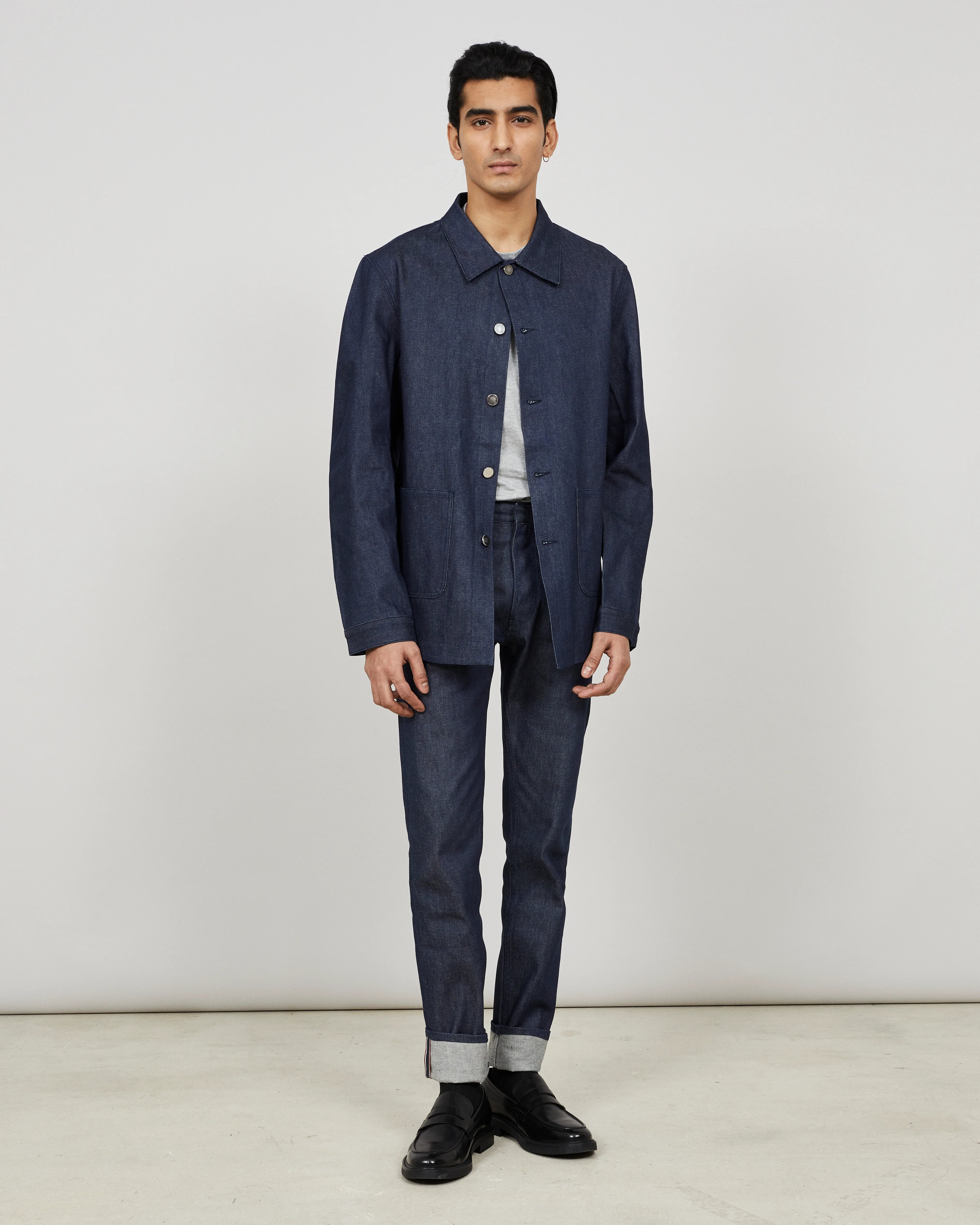 GENESIS - Workwear jacket in indigo denim