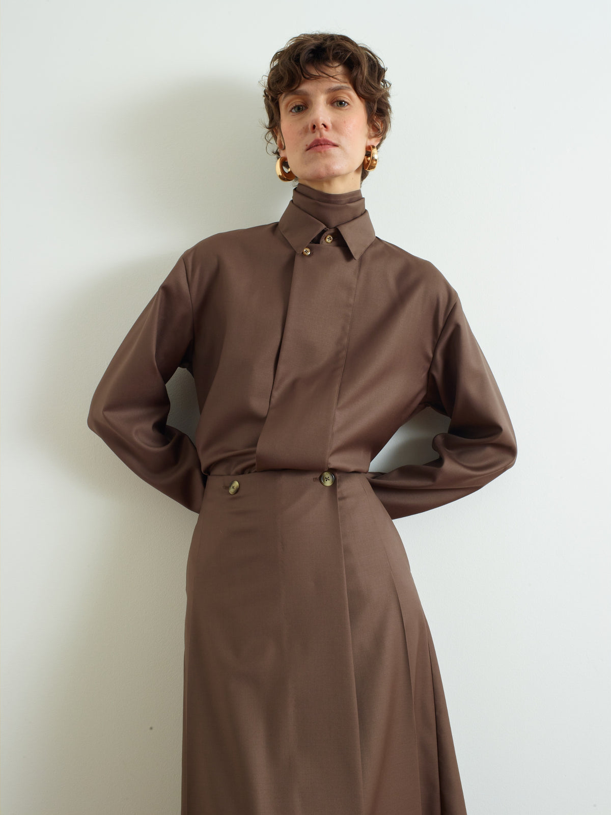 ORIGIN - Classic shirt in Super 130's merino wool