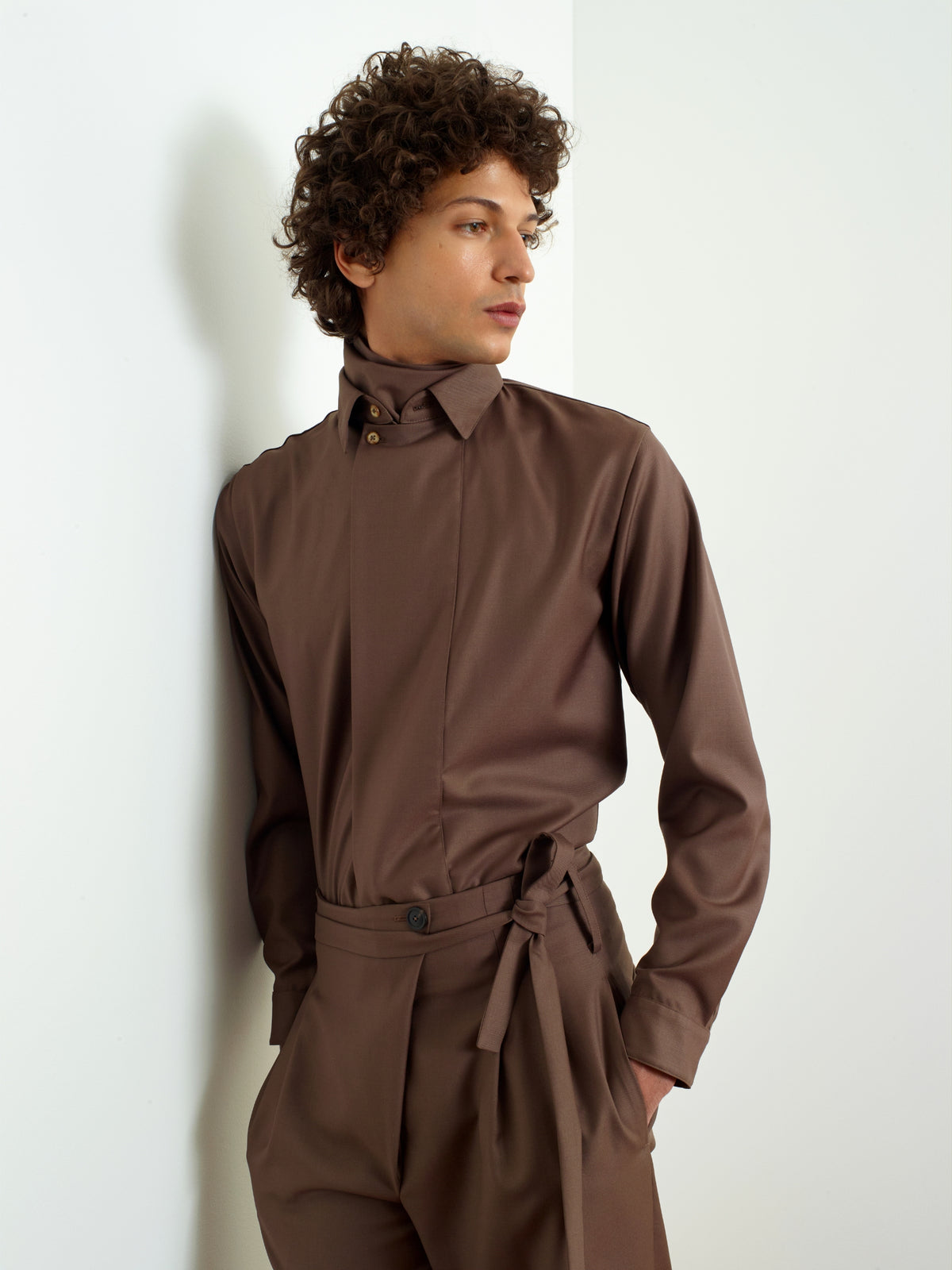 ORIGIN - Classic shirt in Super 130's merino wool