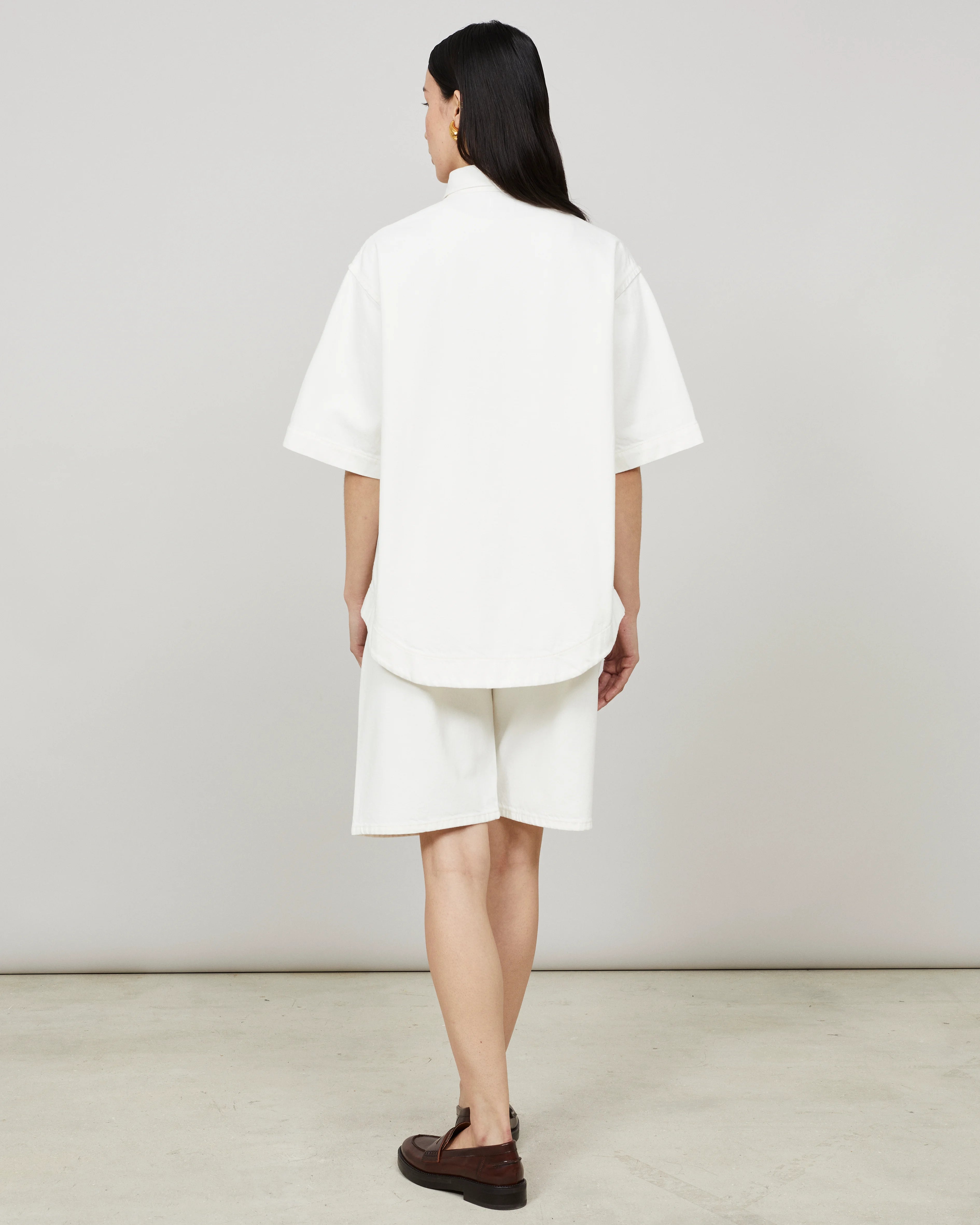 SOMER - Boxy overshirt in washed denim