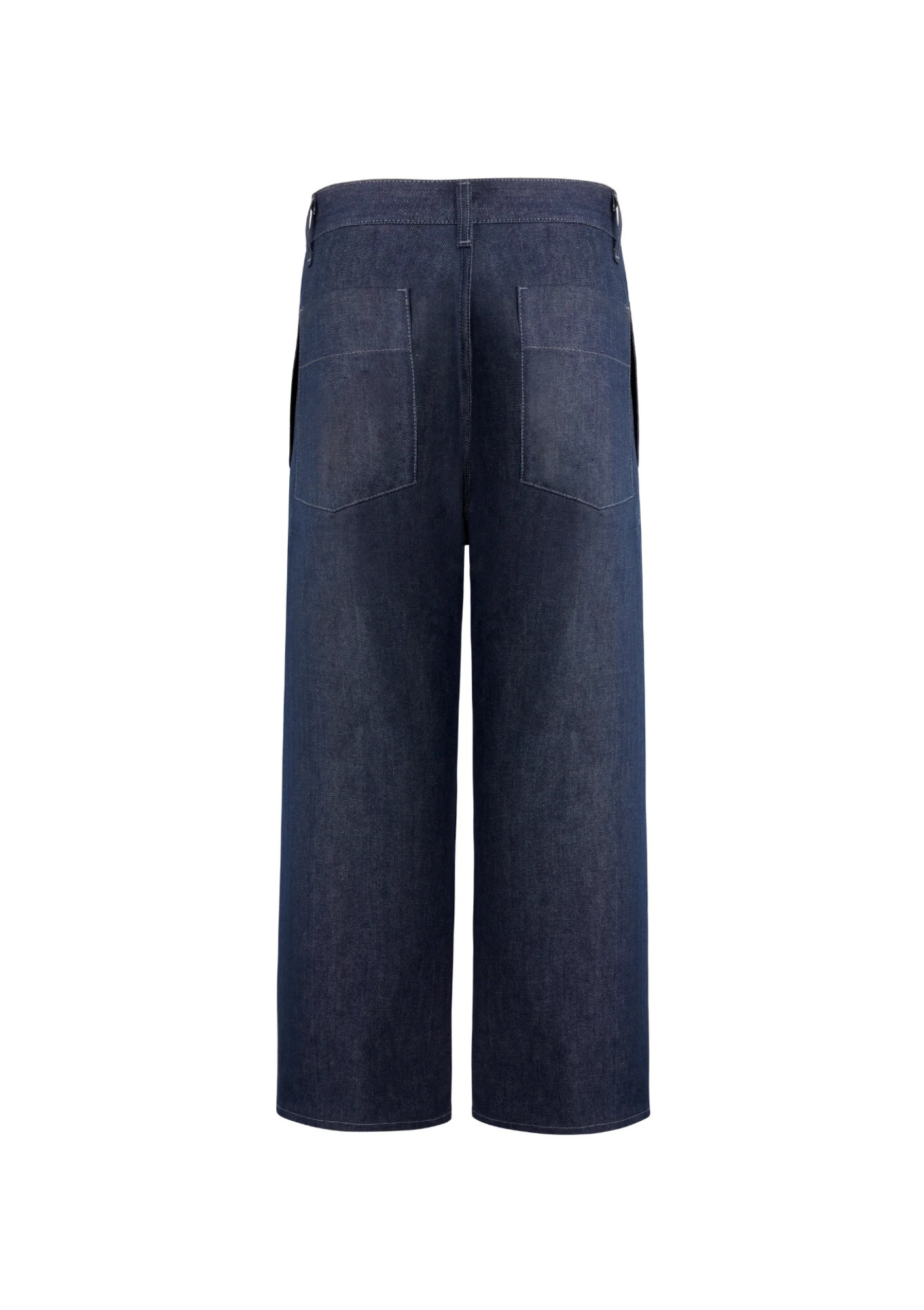 AMPIO - Wide-leg trousers in indigo denim