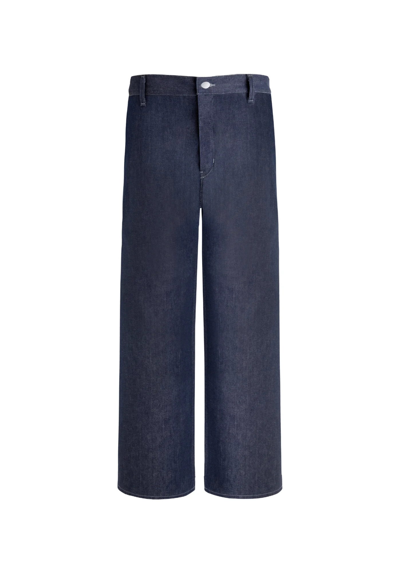 AMPIO - Wide-leg trousers in indigo denim