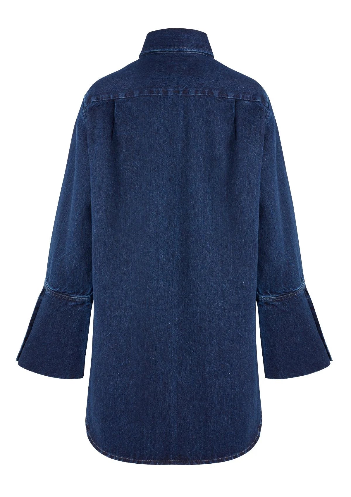 CINTA - Maxi shirt in indigo denim