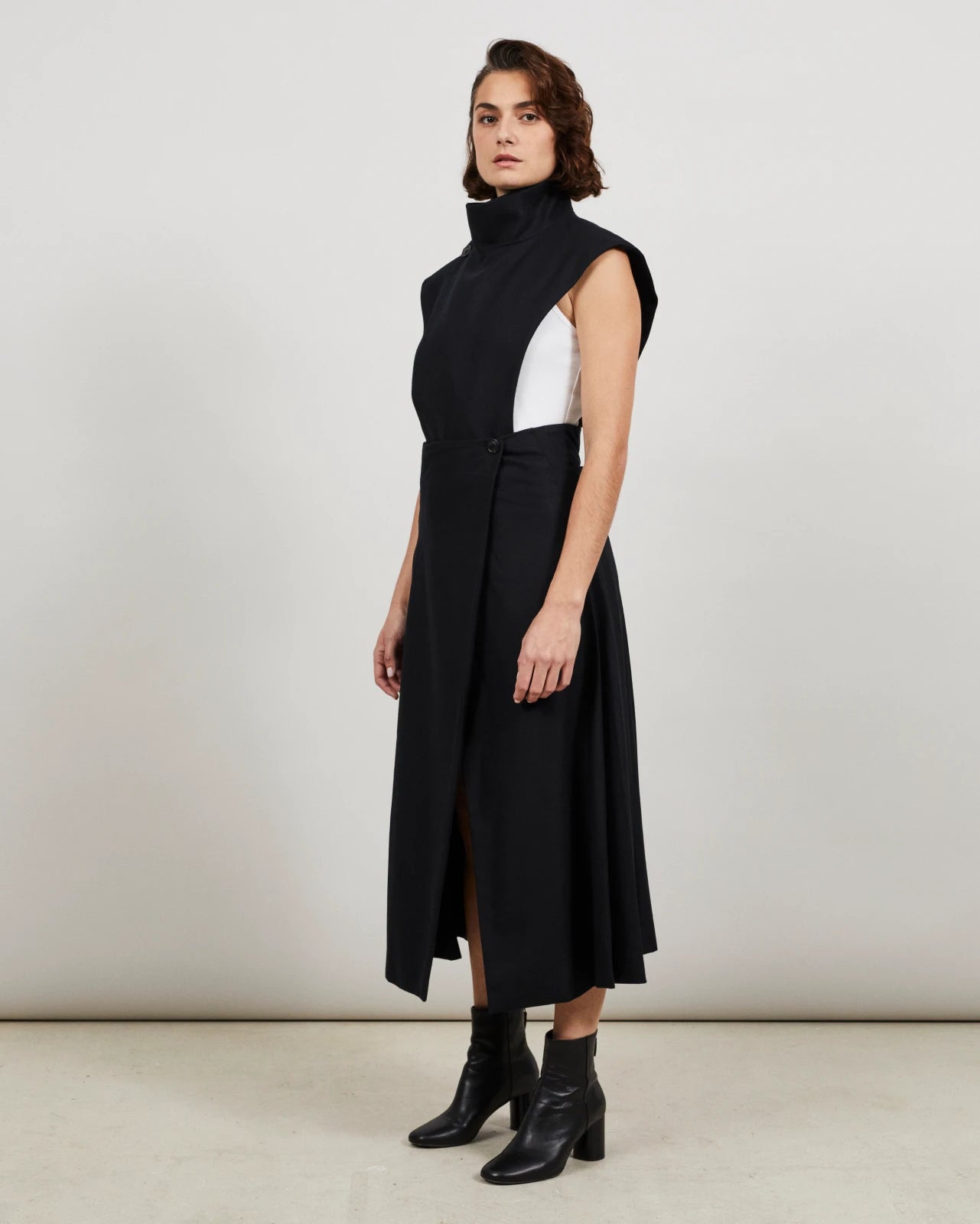 SENSU - Pleated skirt in flannel