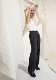 SOUTH - Wide-leg flannel trousers