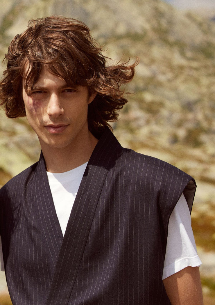 WESTE - Striped flannel cardigan
