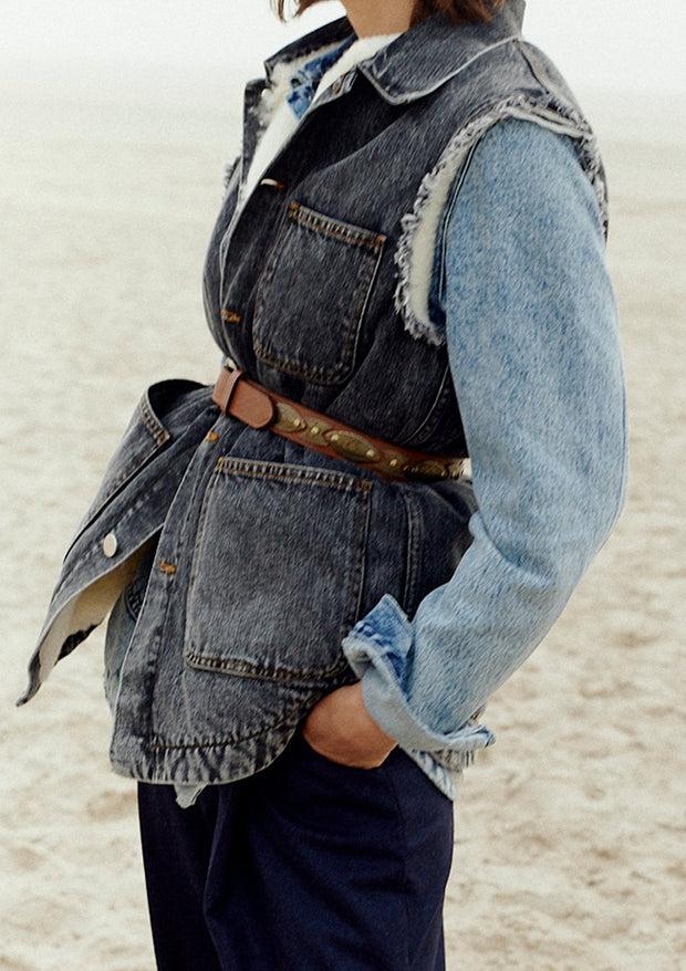 ADN Paris - EVOLUTION Teddy - Le gilet en denim upcyclé